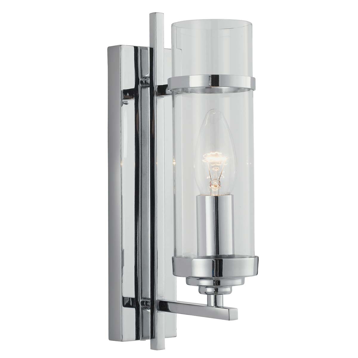 Milo Single Art Deco Style Wall Light Polished Chrome