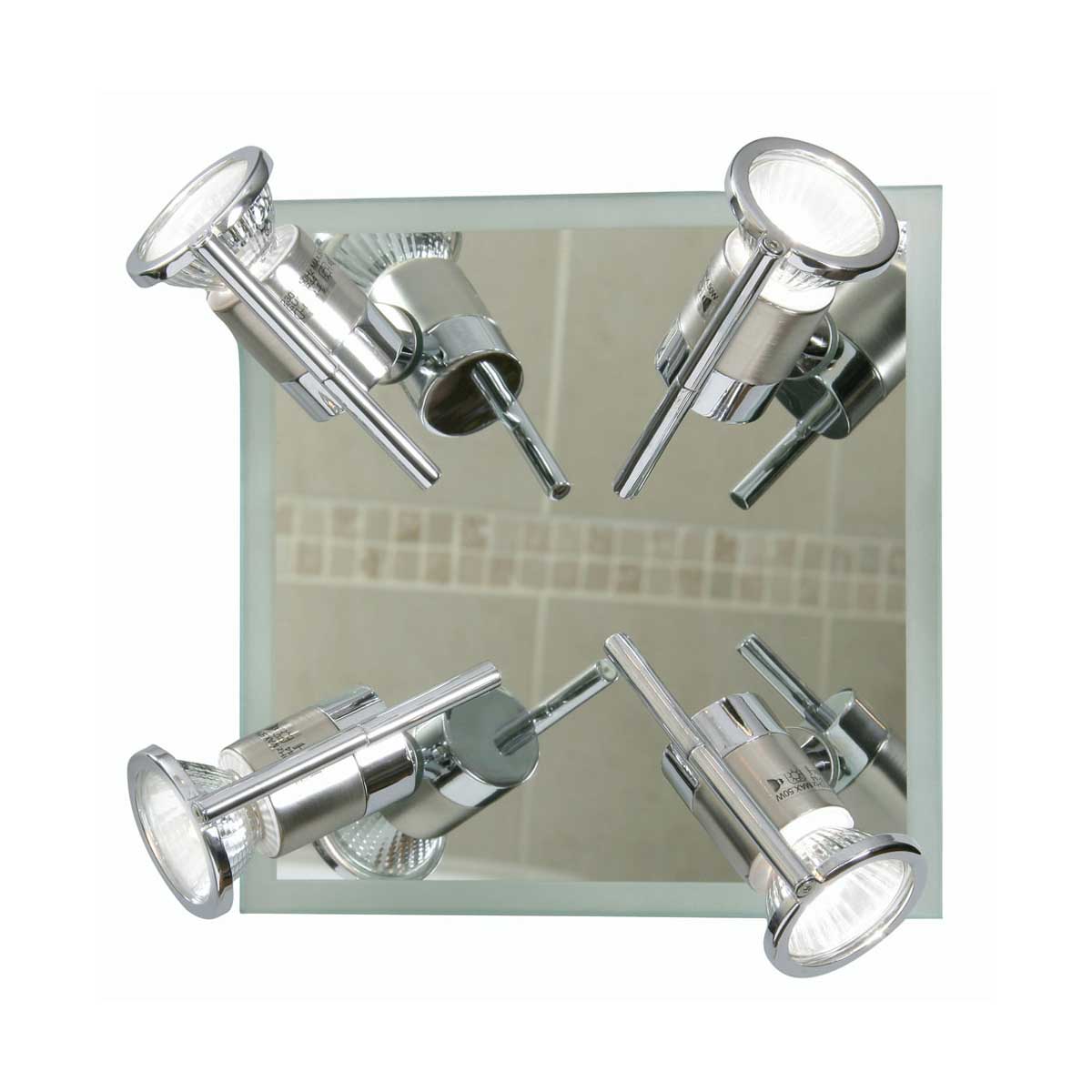 Asah Chrome 4 Light Bathroom Ceiling Spotlights