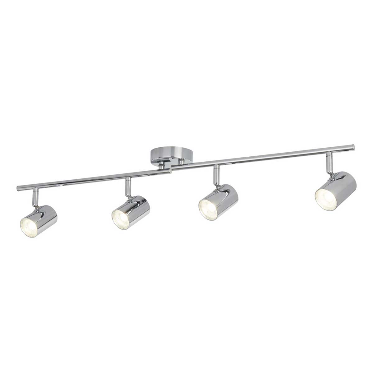 Rollo Polished Chrome 4 Light LED Ceiling Mounted Spotlight Bar