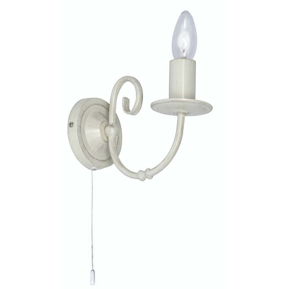 Tuscany Cream And Gold Single Switched Wall Lamp