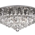 Hanna Round 6 Light Flush Crystal Ceiling Light Chrome