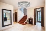 Hanna Round 8 Light Flush Crystal Ceiling Light Chrome
