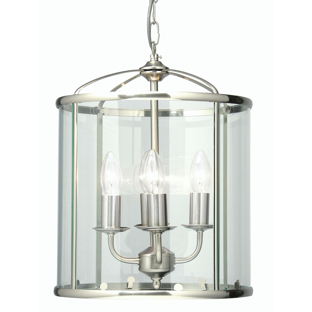 Fern Antique Chrome 4 Light Hanging Hall Lantern