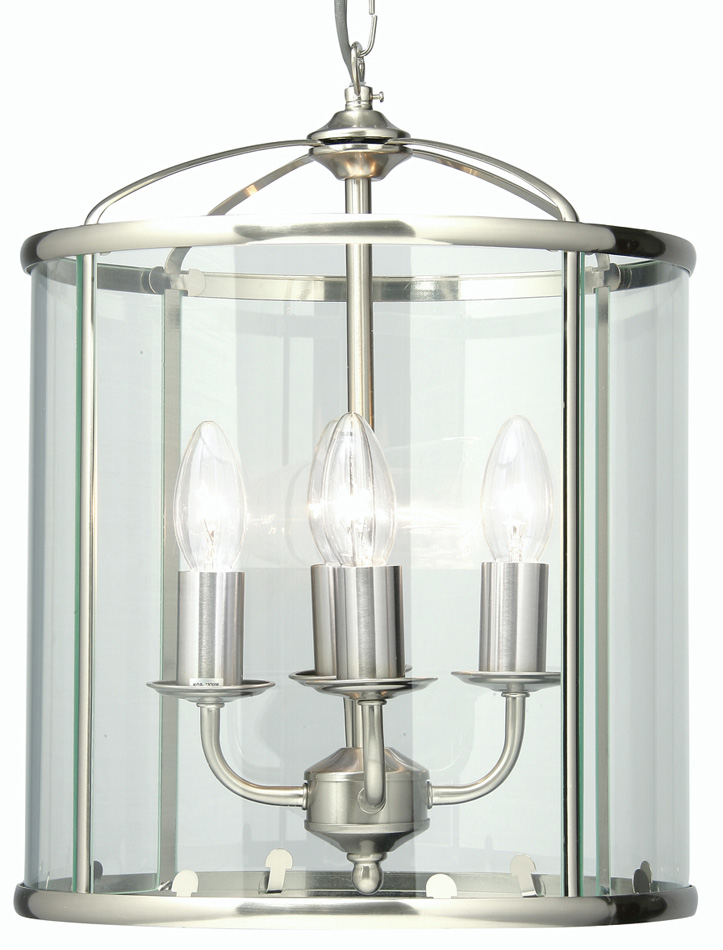 Fern Antique Chrome 4 Light Hanging Hall Lantern