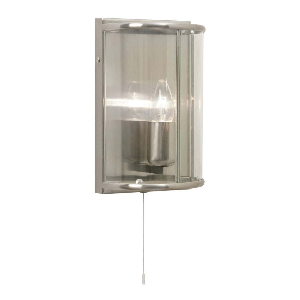 Fern Small Antique Chrome Switched Carriage Wall Lamp