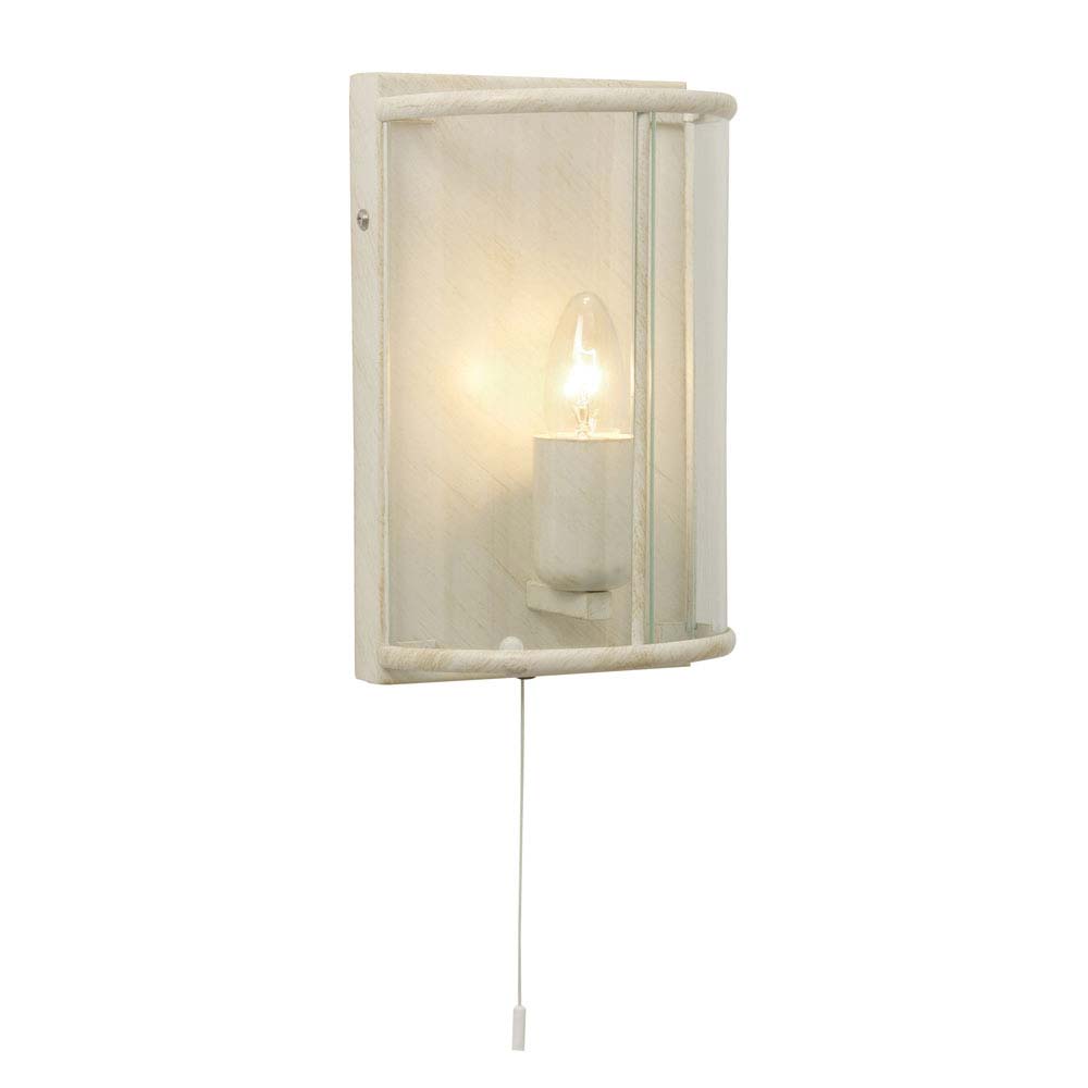 Fern Small Cream And Gold Switched Carriage Wall Lamp