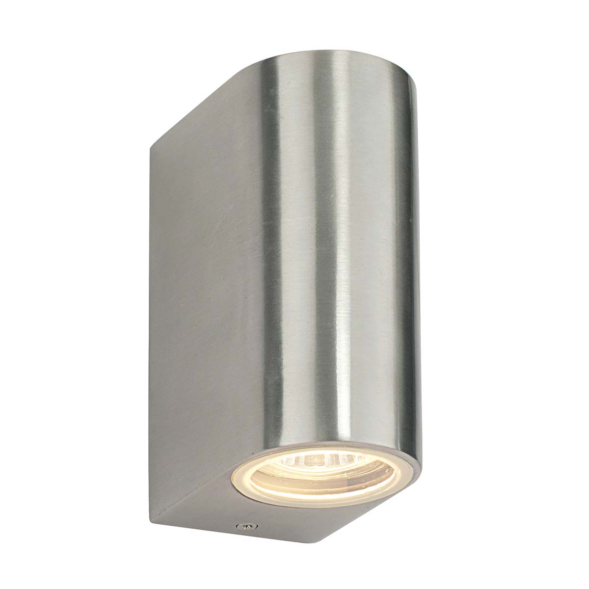 Doron 2 Light Outdoor Wall Light Brushed Aluminium