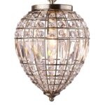 Pineapple Single Light Pendant Antique Brass Crystal Glass