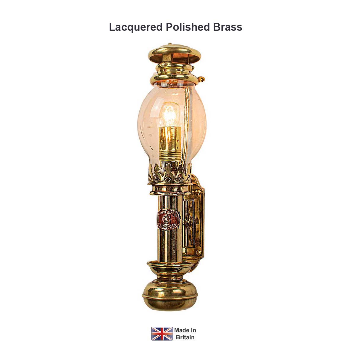 Handmade Solid Brass Vintage Replica Berth Lamp Made In Britain