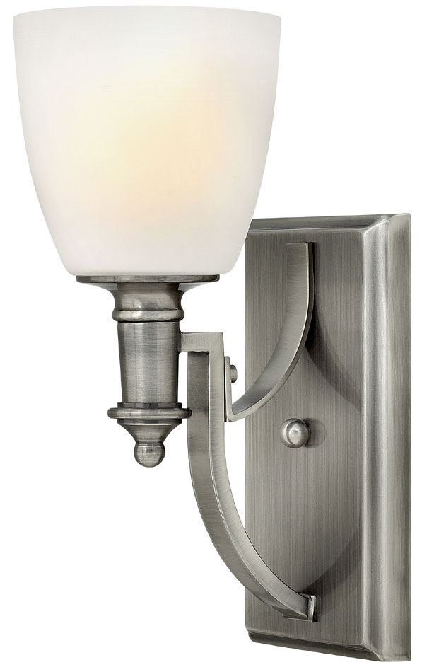 Hinkley Truman 1 Light Wall Light Antique Nickel Art Deco Style