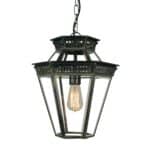 Edwardian Style Hanging Outdoor Porch Lantern Solid Brass IP23