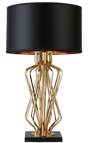 Ethan 1 light gold finish table lamp