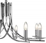 Ascona Modern Polished Chrome 8 Light Twist Chandelier
