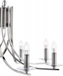 Ascona Modern Satin Silver 8 Light Twist Chandelier