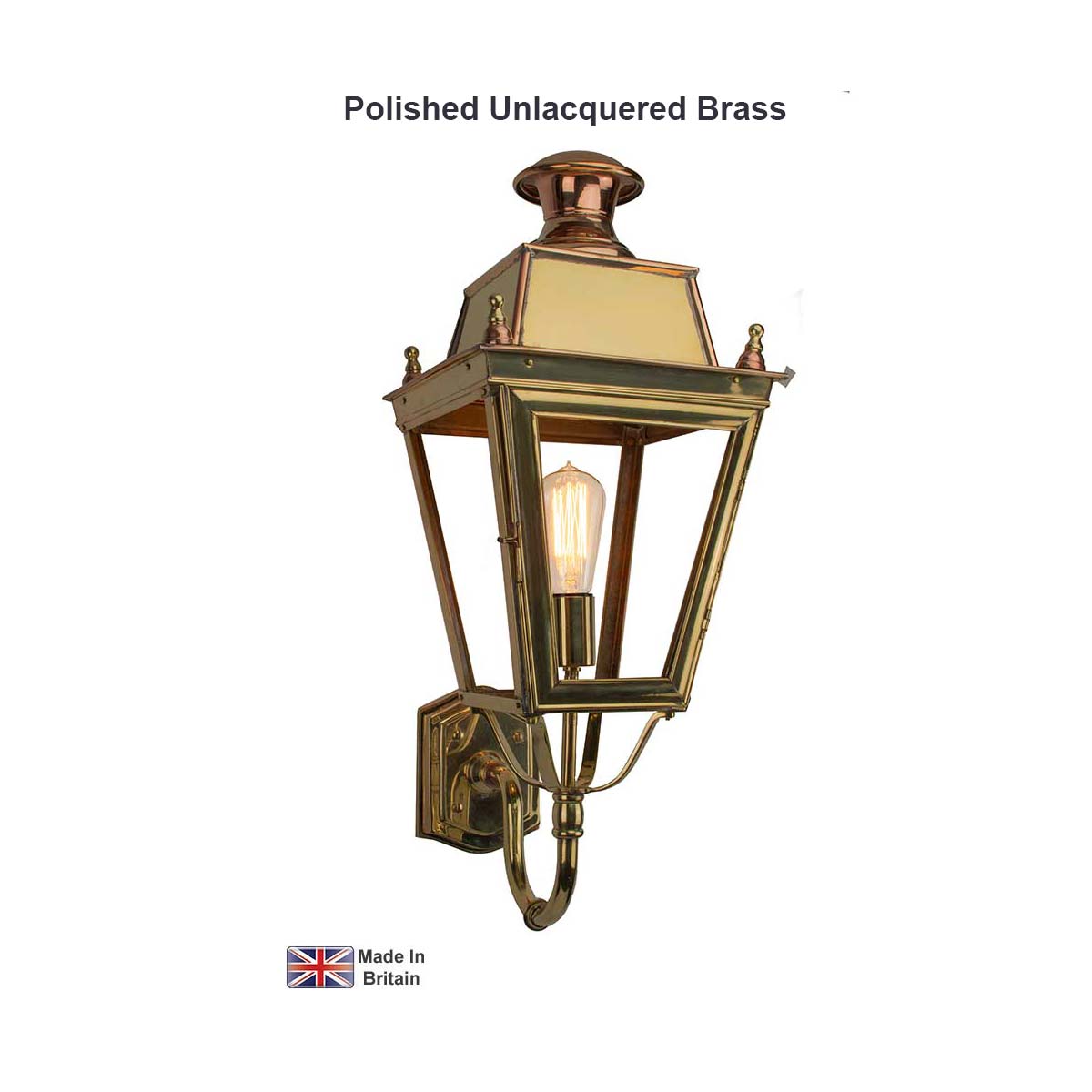 Balmoral Solid Brass Replica Victorian Outdoor Wall Lantern