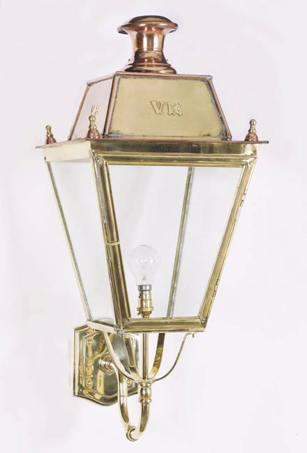 Balmoral Large Solid Brass Victorian Replica Exterior Wall Light 425A