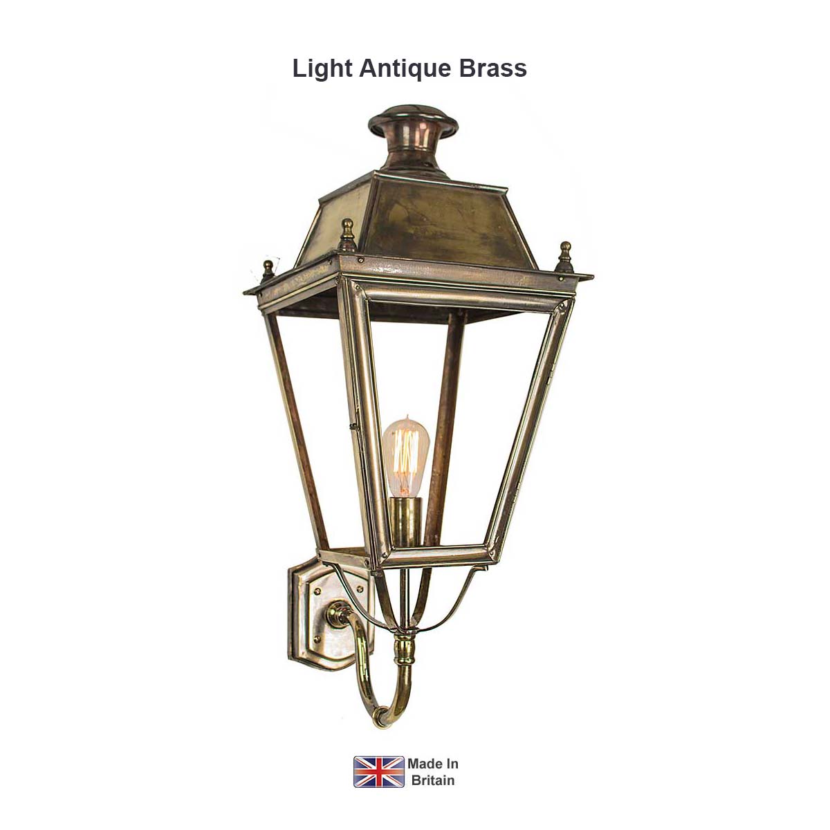 Balmoral Large Solid Brass Victorian Replica Exterior Wall Light