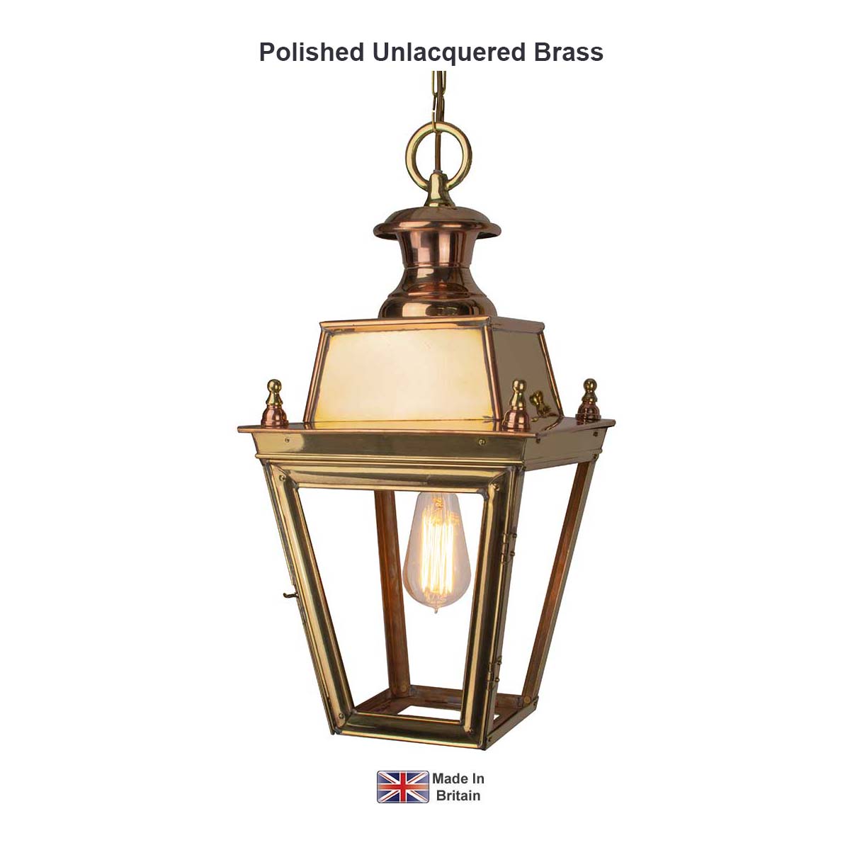 Balmoral Solid Brass Victorian Hanging Outdoor Porch Lantern