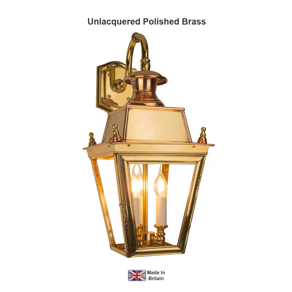Balmoral Solid Brass 3 Light Victorian Downward Outdoor Wall Lantern