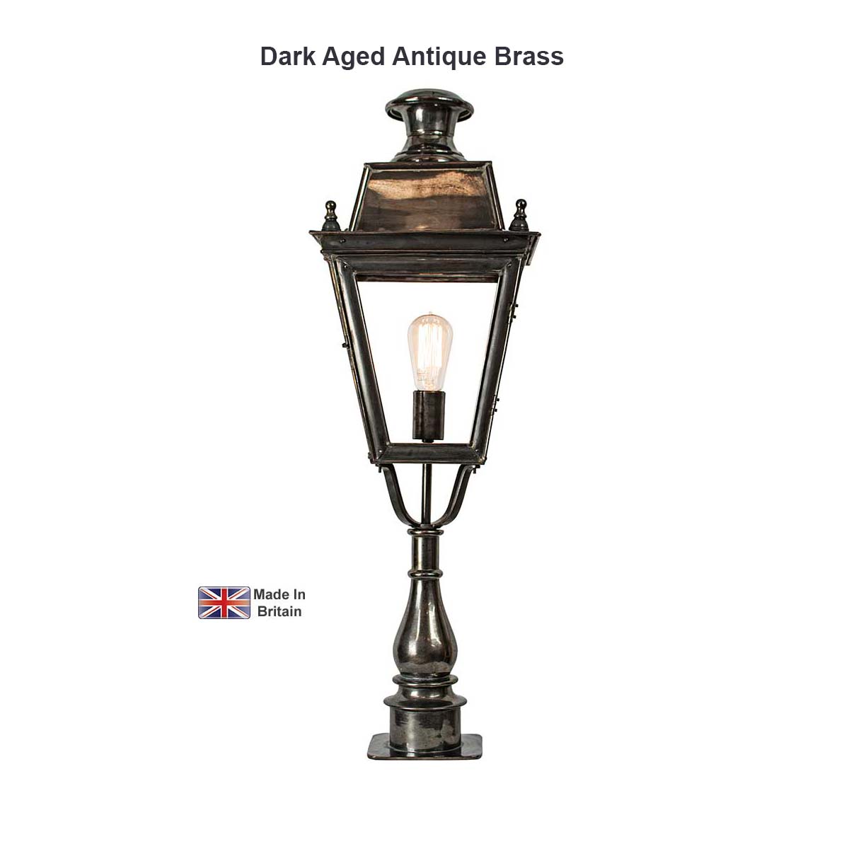Balmoral Large Solid Brass Replica Victorian Post Top Lantern