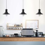 Fisherman Classic Matt Black Pendant Light Clear Glass