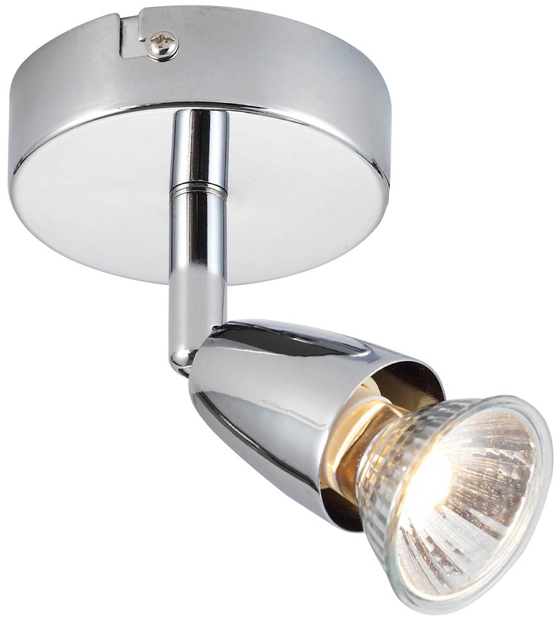 Amalfi Modern Single Wall Or Ceiling Spot Light Polished Chrome