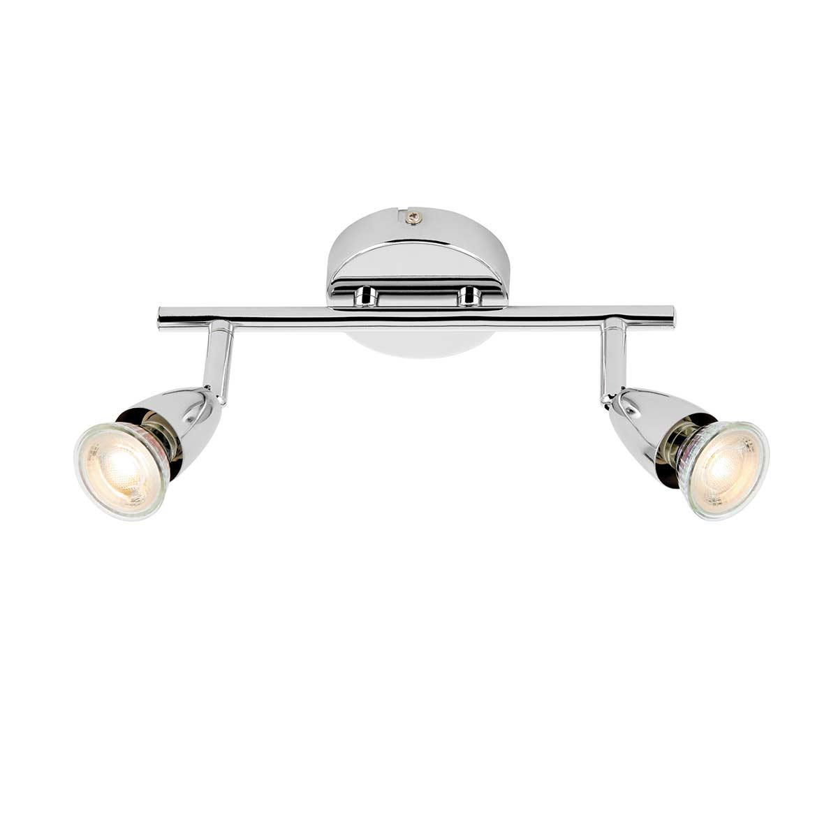 Amalfi Modern 2 Lamp Ceiling Spotlight Bar Polished Chrome