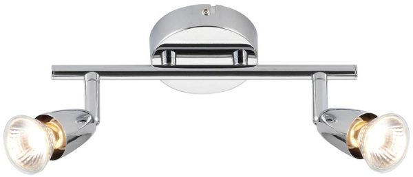 Amalfi Modern 2 Lamp Ceiling Spotlight Bar Polished Chrome