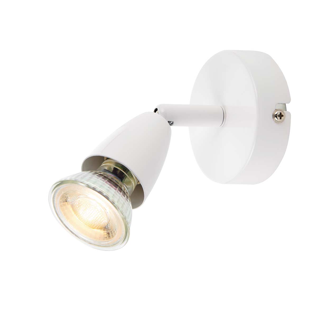 Amalfi Modern Single Wall Or Ceiling Spotlight Gloss White
