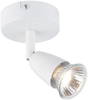Amalfi Modern Single Wall Or Ceiling Spotlight Gloss White