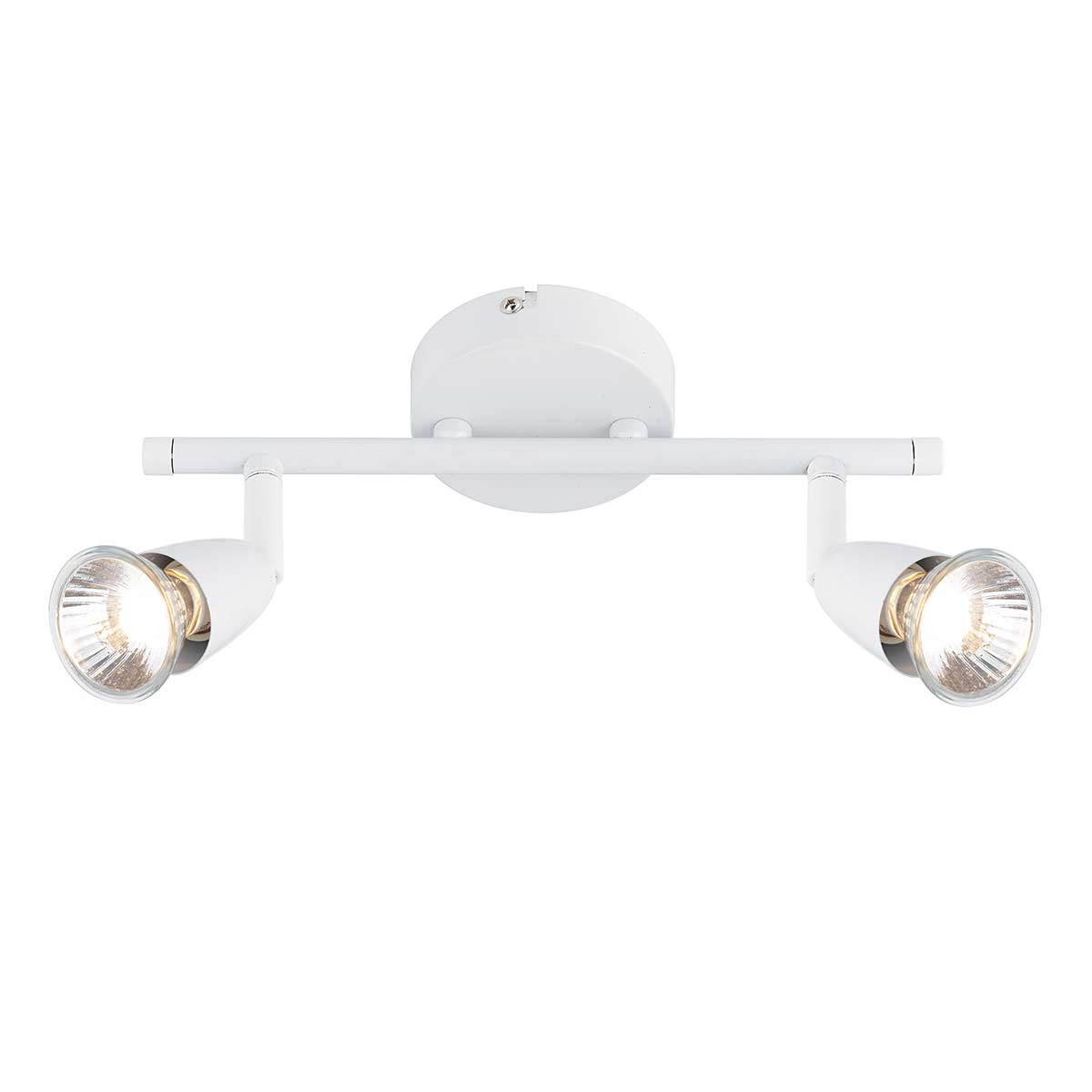 Amalfi Modern 2 Light Ceiling Spotlight Bar Gloss White