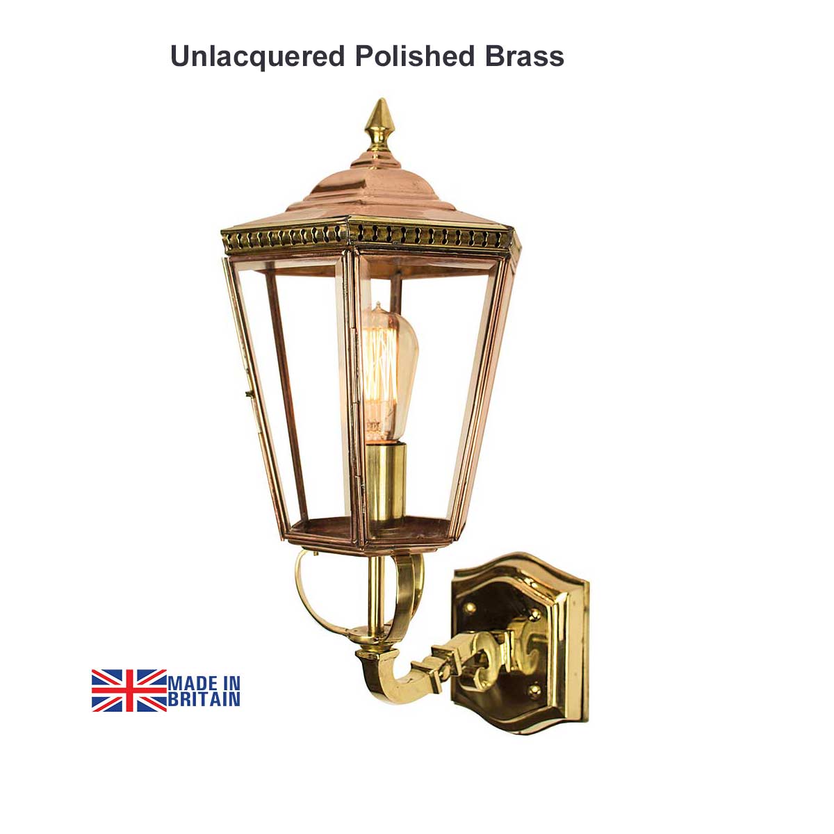 Chelsea Period Outdoor Upward Wall Light Brass And Copper