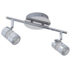 Bubbles LED 2 Light Bathroom Spotlight Bar Chrome IP44