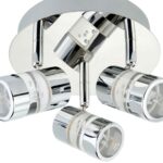 Bubbles LED 3 Light Bathroom Spotlight Plate Chrome IP44