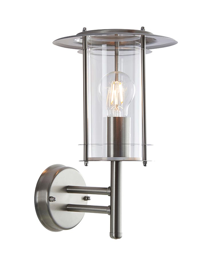 York 1 Light 304 Stainless Steel Outdoor Wall Lantern IP44