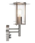 York 1 Light 304 Stainless Steel Outdoor PIR Wall Lantern IP44