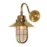 Wheelhouse Nautical Style 1 Light Outdoor Wall Lantern Solid Brass