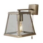Voyager Switched Single Wall Light Lantern Antique Brass
