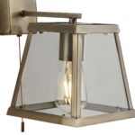 Voyager Switched Single Wall Light Lantern Antique Brass