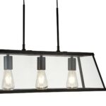 Voyager Industrial 3 Light Pendant Lantern Matt Black