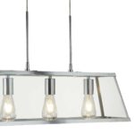 Voyager Industrial 3 Light Pendant Lantern Polished Chrome