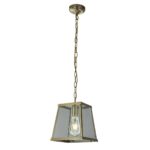 Voyager Single Light Pendant Lantern Antique Brass