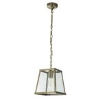 Voyager Single Light Pendant Lantern Antique Brass