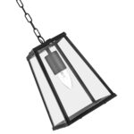 Voyager Single Light Pendant Lantern Matt Black