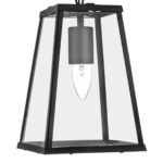 Voyager Single Light Pendant Lantern Matt Black
