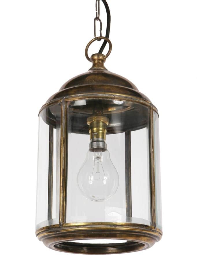 Wentworth Hanging Outdoor Porch Lantern Solid Brass Vintage Style