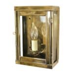 Oxbridge Small 1 Light Vintage Outdoor Box Lantern Solid Brass