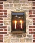 Oxbridge Large 2 Light Vintage Outdoor Box Lantern Solid Brass