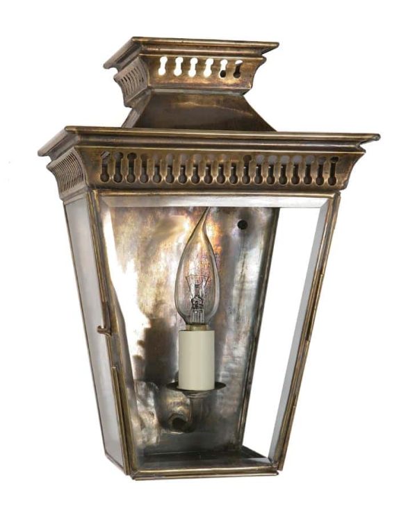 Pagoda Georgian 1 light small outdoor wall passage lantern solid brass