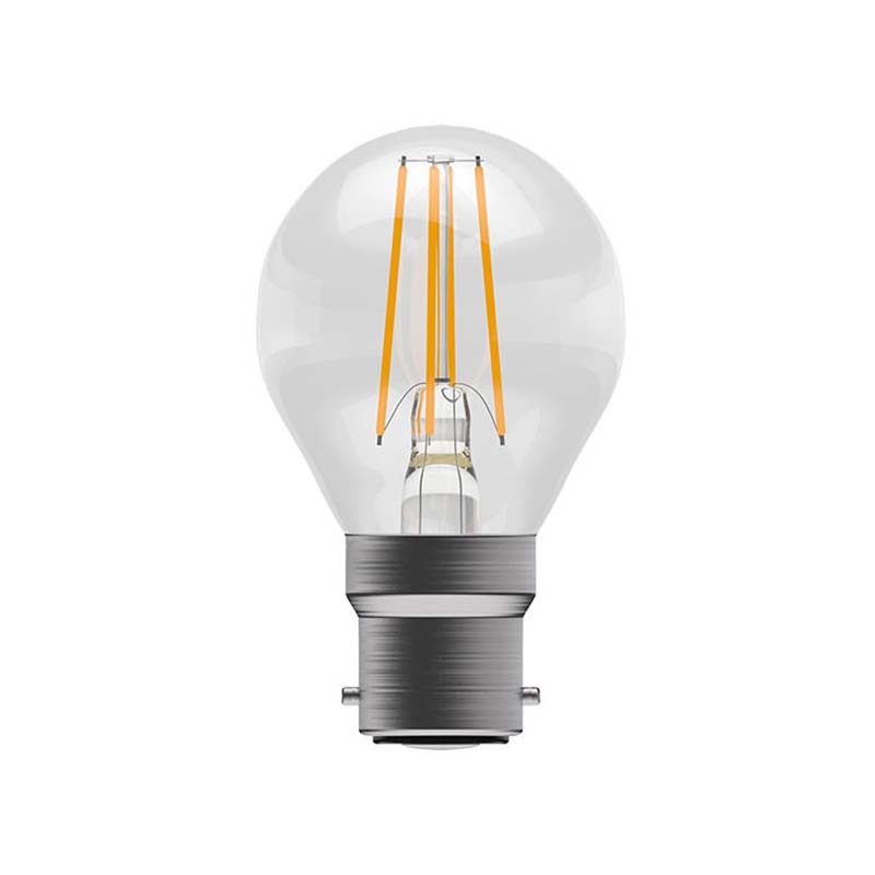 Dimmable 4w BC Filament LED Golf Ball Light Bulb 470lm Warm White